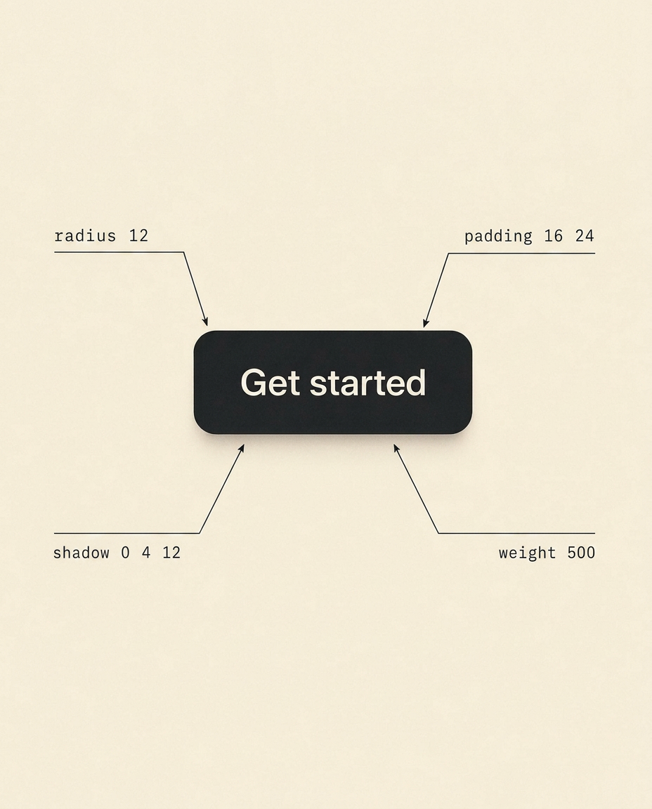 Button component anatomy diagram